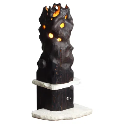 Pre-owned Gabor Gobi Vulcano Table Lamp In Brown