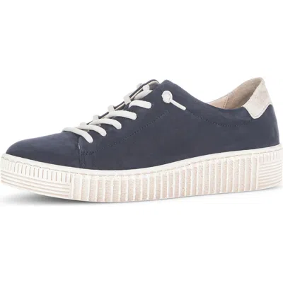 Gabor Lace Up Sneaker In Blue