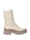 Gabor Lace-up Platform Boots In White