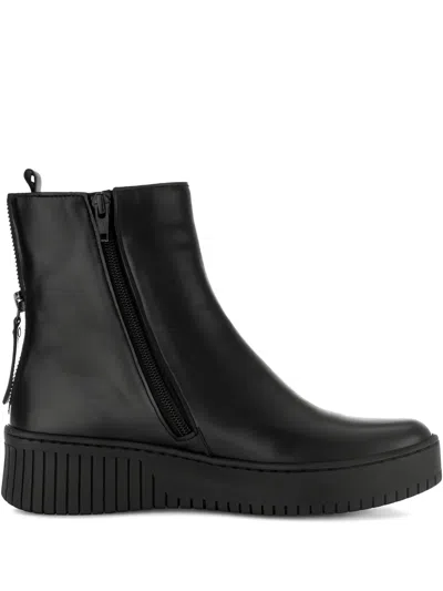 Gabor Leather Ankle Boots In Black