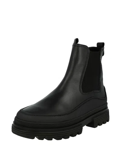 Gabor Leather Ankle Boots In Black