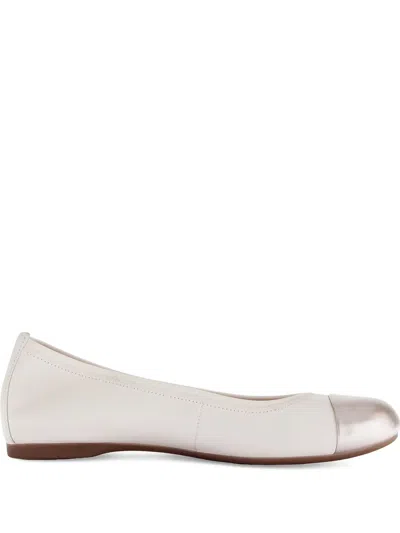 Gabor Leather Ballet Flats In White