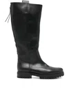 Gabor Leather Boots In Black