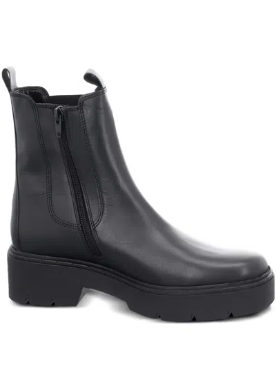 Gabor Leather Chelsea Boots In Black