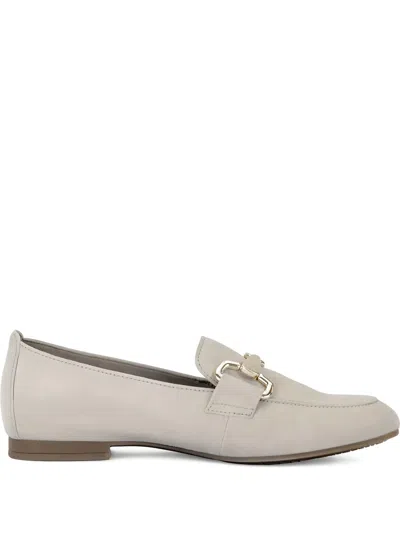Gabor Leather Loafers In Neutral