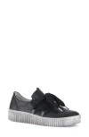 Gabor Leather Platform Sneaker In Black