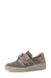 Gabor Leather Platform Sneaker In Gray