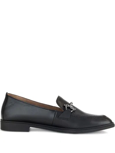 Gabor Leather Slip-on Loafers In Black