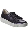 Gabor Leather Sneaker In Blue