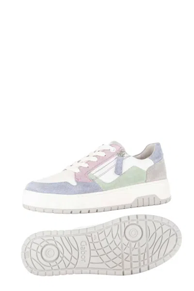 Gabor Low Top Sneakers In Weiss/pastels In Multi
