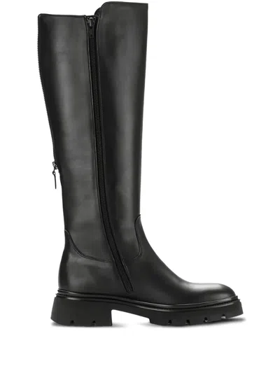 Gabor M-vario Leather Boots In Black