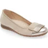 Gabor Metallic Ballet Flat In Neutral