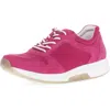 Gabor Mixed Media Sneaker In Pink