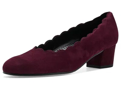 Gabor Opal High Heels Mulberry: Uk 4 (us Women's 6.5) B - Medium, Suede In Burgundy