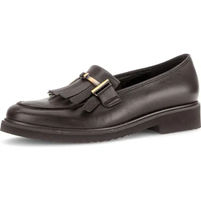 Gabor Parker Leather Loafer In Brown