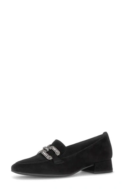 Gabor Piper Leather Loafer In Black