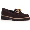 Gabor Platform Bit Loafer In Brown