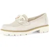 Gabor Chain-link Leather Loafers In Neutral