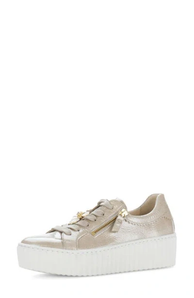 Gabor Platform Sneaker In Neutral