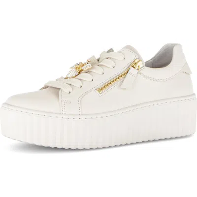 Gabor Platform Sneaker In White