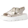 Gabor Platform Wedge Sandal In Metallic