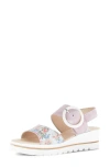 Gabor Quarter Strap Wedge Sandal In Multi