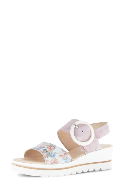 Gabor Quarter Strap Wedge Sandal In Multi