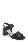 Gabor Quilted Block Heel Sandal In Black
