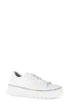 Gabor Rainbow Whipstitch Sneaker In White