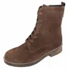 Gabor Short Lace Ankle Boot In Whiskey In Brown