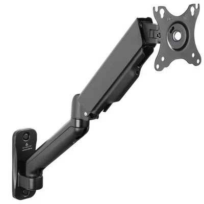 Gabor Single Monitor Wall Mount Arm For 17-32 Inch Display - Adjustable Tilt, Swivel, And Rotation - Heavy In Black