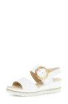 Gabor Slingback Wedge Sandal In White