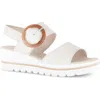 Gabor Strappy Slingback Wedge Sandal In Panna