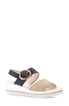 Gabor Strappy Wedge Sandal In Caramel