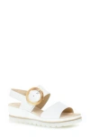 Gabor Strappy Wedge Sandal In White