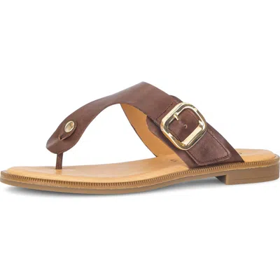 Gabor Studded Flip Flop In Brown