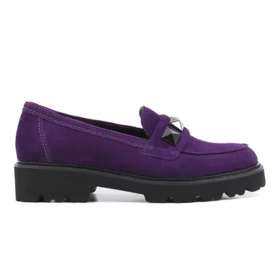 Gabor Studded Loafer In Purple