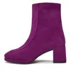 Gabor Suede Ankle Boot In Malve In Multi