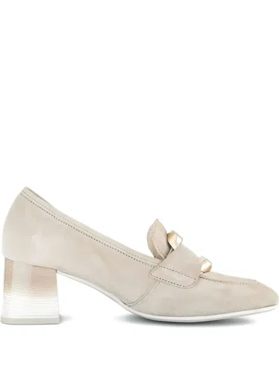 Gabor Suede Block-heel Pumps In Multi