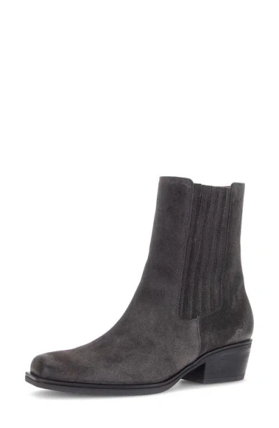 Gabor Tennesse Leather Bootie In Dark Grey