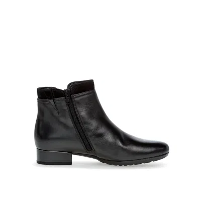 GABOR VEDA DOUBLE-ZIP ANKLE BOOT IN BLACK