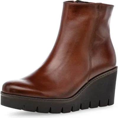Gabor Wedge Bootie In Brown