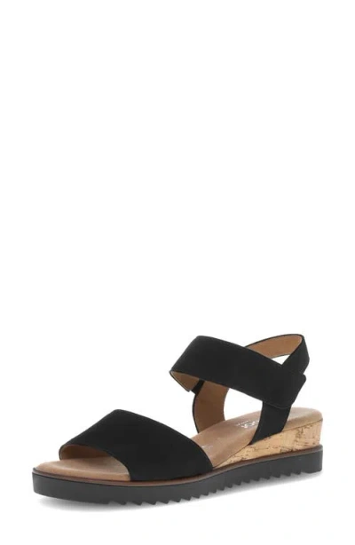 Gabor Wedge Sandal In Black