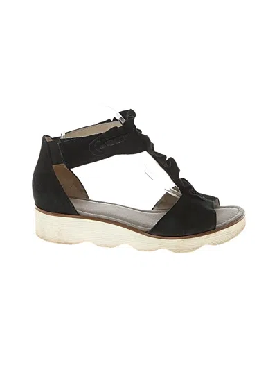Pre-owned Gabor Wedges In Black