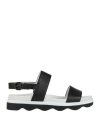 Gabor Woman Sandals Black Size 7.5 Soft Leather In Black