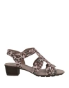 Gabor Woman Sandals Lead Size 7.5 Soft Leather In Grey