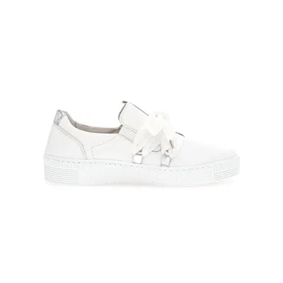 GABOR WOMEN'S 03.333.21 LEATHER SNEAKER IN WHITE