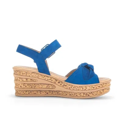 Gabor Women's 24.653.16 Wedge Heel Sandal In Blue