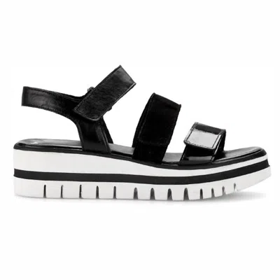 Gabor Women's 4.620 Wedge Sandal In Black