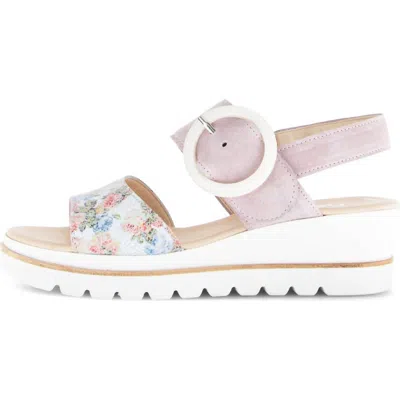 Gabor Women's 4-645-40 Sandals In Floral In Purple
